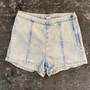 Billabong High Waisted Acid Light Wash Denim Short